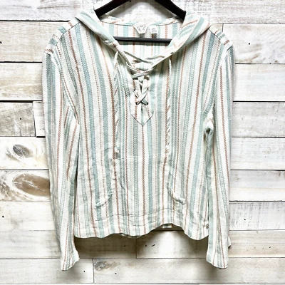 Roxy Suéter Sudadera con Capucha Mujer Mediana Rayas Cabo Bolsillos de Viaje Manga Larga Playa Foto 1 de 4