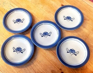 Handcrafted Art Plate Salt Glazed Stoneware Cobalt Blue Home Sweet Home 9" - Picture 1 of 6