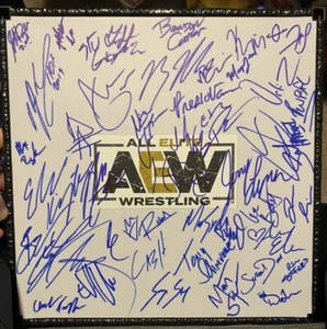 AEW Roster Signed Unrivaled Collection Action Ring Young Bucks Kenny Omega - Picture 1 of 1