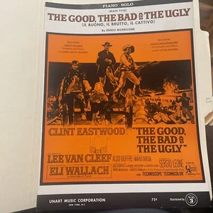 Clint Eastwood; Holmes The Good, The Bad And The Ugly Partituras Piano Solo 1968 - Imagen 1 de 5