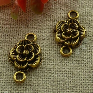 Envío gratuito 140 piezas Conectores antiguos de flores de oro 20x12mm L-2748 - Imagen 1 de 4