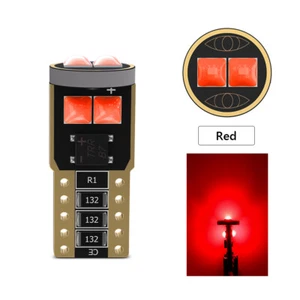 10X T10 LED Canbus SMD Red Beam W5W Car Wedge Side Light Interior Lamp Dome Bulb - Imagen 1 de 9