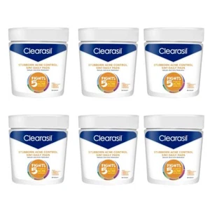 Clearasil Stubborn Acne Control 5in1 Daily Facial Cleansing Pads 90 Count Pac...