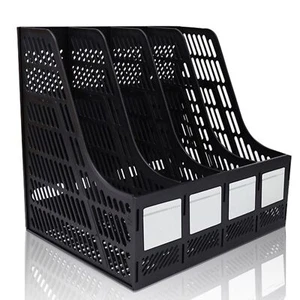 Magazin Datei Organizer Buch Halter mit 4 Fächern Schreibtisch Aufbewahrung Datei. - Bild 1 von 7
