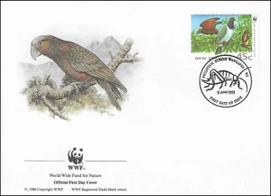 Chatham Island Kaka Bird is Extinct Parrot Species Nature New Zealand FDC 1993 - Picture 1 of 1