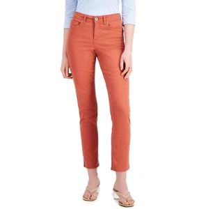 Style & Co Womens 4 Brick Oven Orange High Rise Straight Leg Pants Jeans NWTCB40 - Picture 1 of 3
