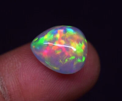 Piedra preciosa cabujón corazón suelto ópalo fuego etíope natural 4,85 quilates 12,6 x 11,6 mm Foto 1 de 4