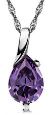 AMETHYST PENDANT NECKLACE With 925 Sterling Silver Chain