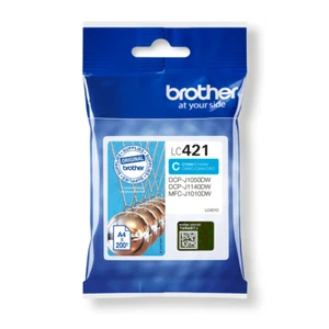 LC421 Cyan Genuine Brother Ink Cartridge LC-421 - Picture 1 of 1