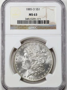 1885-O $1 Morgan Silver Dollar MS63 NGC 3451329-171 - Picture 1 of 2