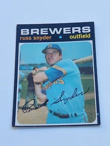 1971 O-Pee-Chee - High # #653 Russ Snyder Set Break Brewers - Picture 1 of 2