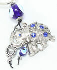 Blue Evil Eye 2" Elephant Keychain Blessing Protection Religious Gift US Seller