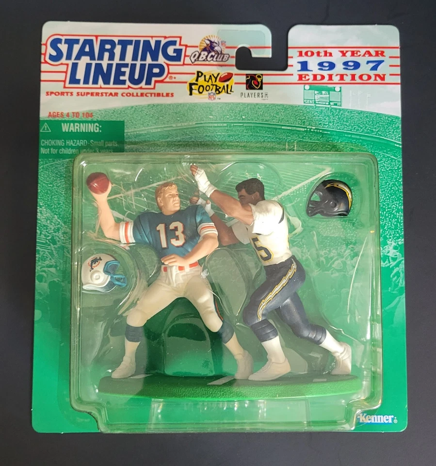 1997 STARTING LINEUP FOOTBALL DAN MARINO JUNIOR SEAU **** FREE SHIPPING **** - Image 1 of 1