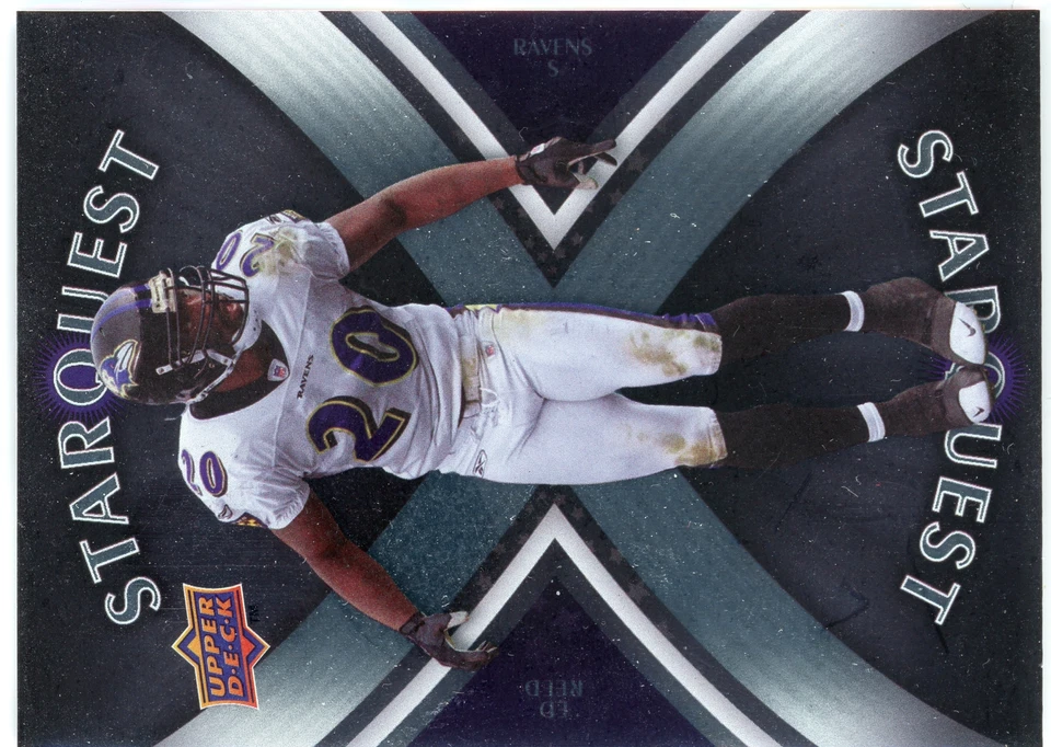 2008 Upper Deck #SQ12 Ed Reed StarQuest Rainbow Black - Image 1 of 1