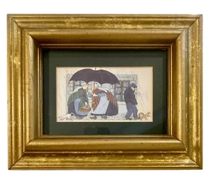 Anne Odile Huet-Humeau France Print Framed Matted Signed 10-1/4" x 8-1/2" - Picture 1 of 12