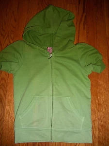 Juicy Couture - girls (8) short sleeves hoodie jacket with rhinestones - NWT - Picture 1 of 5