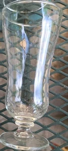 vintage glass parfait glass clear glass with Tulip Shape & Stem - Picture 1 of 5