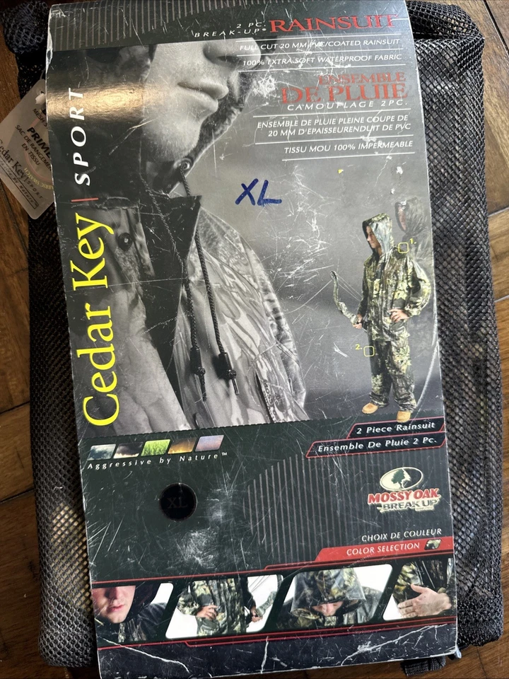 Cedar Key 2pc Mossy Oak Break Up Mens XLarge Jacket & Pants New - Image 1 of 2
