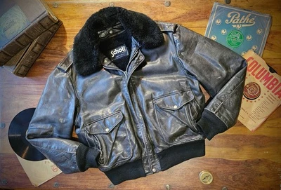 Cuir Schott A-2 Vintage 80's Authentique, Made in USA 🇺🇸 - Photo 1/4