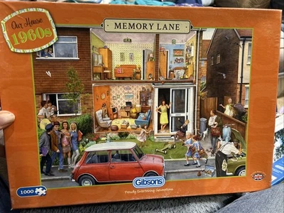 1000 Piece Gibson Gibsons Jigsaw Puzzle - MEMORY LANE - OUR HOUSE 1960s - Image 1 of 3
