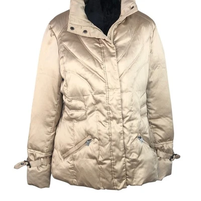 Abrigo de invierno Marc Jacobs para mujer talla L dorado acolchado acolchado acolchado Foto 1 de 4