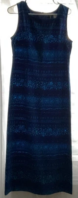 Sag Harbor платье женщин 12P многоцветный синий без рукавов макси платье-футляр - Изображение 1 из 4