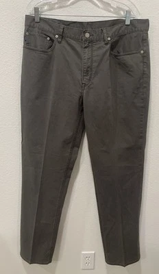 Polo Ralph Lauren Size 35x32 Straight Stretch Gray Chino Casual Pants Jeans - Image 1 of 4
