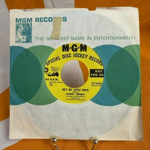 Ginny Arnell 45 RPM Record He's My Little Devil I Wish I Knew What Dress to Wear - Picture 1 of 7