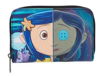 Loungefly - Coraline Split Face Mini Zipper Wallet - NEW - Image 1 of 3