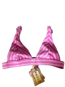 Neu mit Etikett Neena Swim Damen Triangel-Bikini Oberteil Medium Retro pink lila Festival Sommer - Bild 1 von 6
