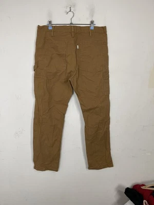 Мужские Levi's W36 L32 желтовато-коричневый хаки Chino Workwear эластичные брюки повседневный - Изображение 1 из 4