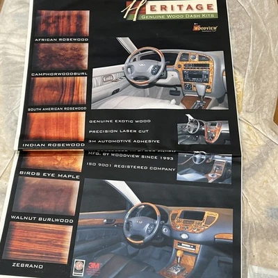 KIT DE MOLDURAS DE TABLERO DE MADERA INTERIOR SE ADAPTA A INFINITI G35 Coupe Heritage madera genuina Foto 1 de 4