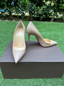 Christian Louboutin Kate / So Kate Pumps Nude Leather Red Sole Women’s 38.5 NEW - Picture 1 of 8