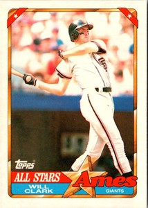 1990 Topps Ames All-Stars Will Clark #31 San Francisco Giants Baseball Card