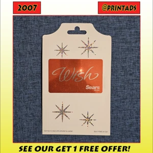 Tarjeta de regalo de papel aluminio navideño Sears 2007 sin usar valor de $0 - ¡Ver más en nuestra tienda! - Imagen 1 de 1