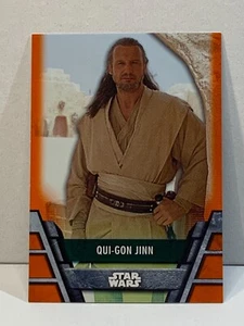 2020 TOPPS STAR WARS HOLOCRON #JEDI-2 QUI-GON JINN #/99 ORANGE #01/99 - Picture 1 of 2