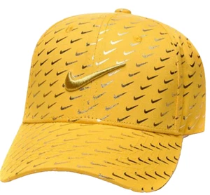 Nike Gold Baseball "Concept" Cap w/ Mini Gold Swooshs All Over. Strap Buckle. - Picture 1 of 9