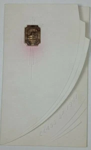 Fancy 1941 Spearsville KS Seal High School Graduation Invitation Kansas 1940's - Picture 1 of 5