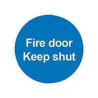 Safety Sign Fire Door Keep Shut 100x100mm PVC FR07002R - Image 1 of 1