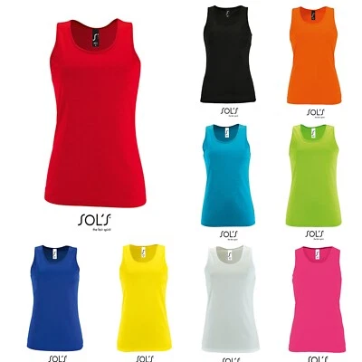 SOL´S Damen Sport Racerback Funktionsshirt Tank Top Atmungsaktiv T-Shirt XS-XXL B02117