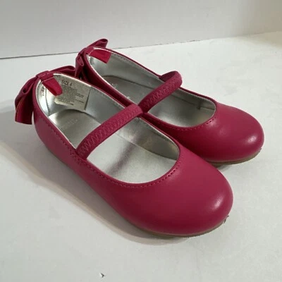 Gymboree розовый Мэри Джейн туфли с бантом на спине размер 8 маленьких девочек - Изображение 1 из 4