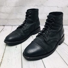 Thursday Boot Company Men's US 10 Hand Made Black Leather Combat Ankle Boots