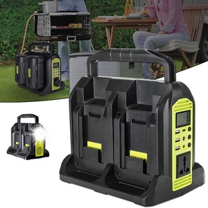 350W Power Inverter for Ryobi 40V Li-ion Battery 4-Port 20V to 120V w/LED Light - Picture 1 of 8