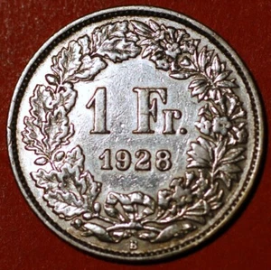 1 Franc 1928 silver KM#24 Switzerland - Picture 1 of 2