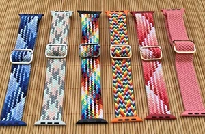 Geflochtene Solo Loop Armbänder für Apple Watch Series 9 8 7 6 5 Ultra SE - Bild 1 von 8