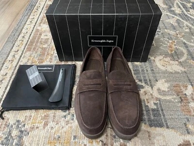 Ermenegildo Zegna Mens Oxfords Brown Suade Sz 10US 9UK 43EU EE  Superb Comfort.  - Image 1 of 4