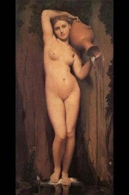 BUYENLARGE La Source; Nude with Pitcher Jean-Auguste-Dominique Ingres Poster Print