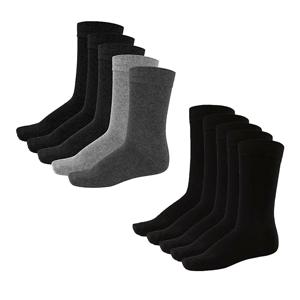 Jack Jones Mens 5 Pairs Design Socks Smart Cotton Work Everyday Plain One Sizes - Image 1 of 1