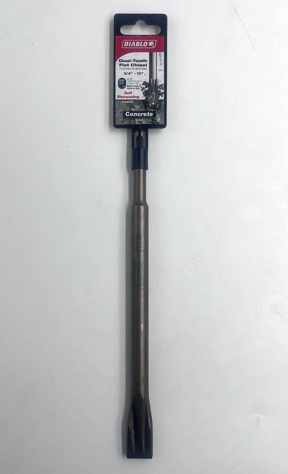Diablo DMAPLCH2010 3/4in x 10in SDS+ Dual-Tooth Flat Chisel - Image 1 of 1