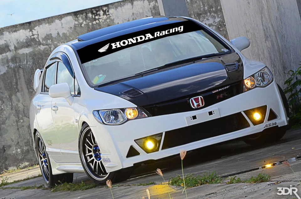 Calcomanía adhesiva logotipo Honda Racing tipo R acuerdo cívico Foto 1 de 1